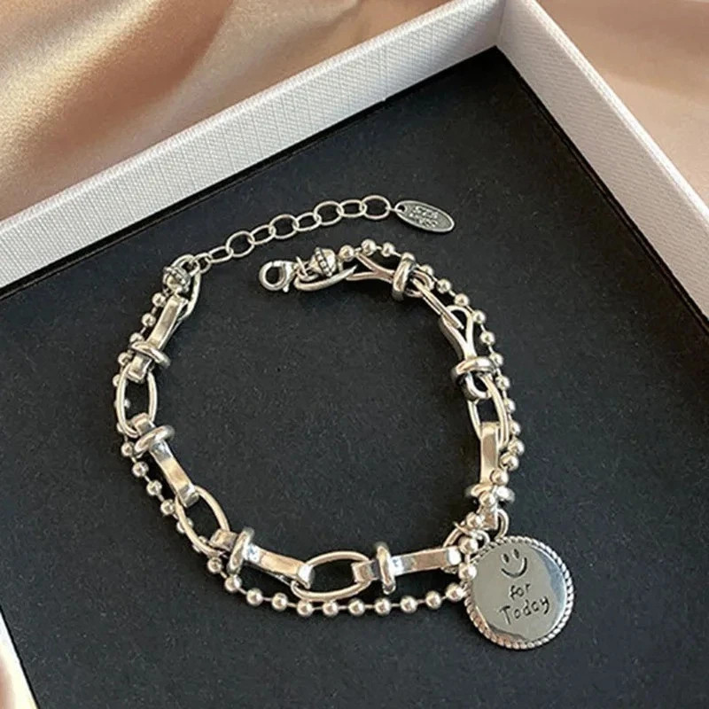 Solid 925 Sterling Silver Colour Bracelet for Women | Handmade Simple Bangle*