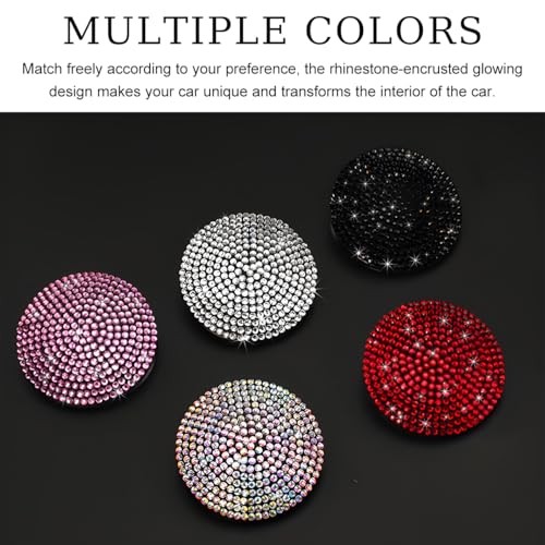 Car Start Stop Button Cover, Anti-Scratch Bling Push Start Button Black