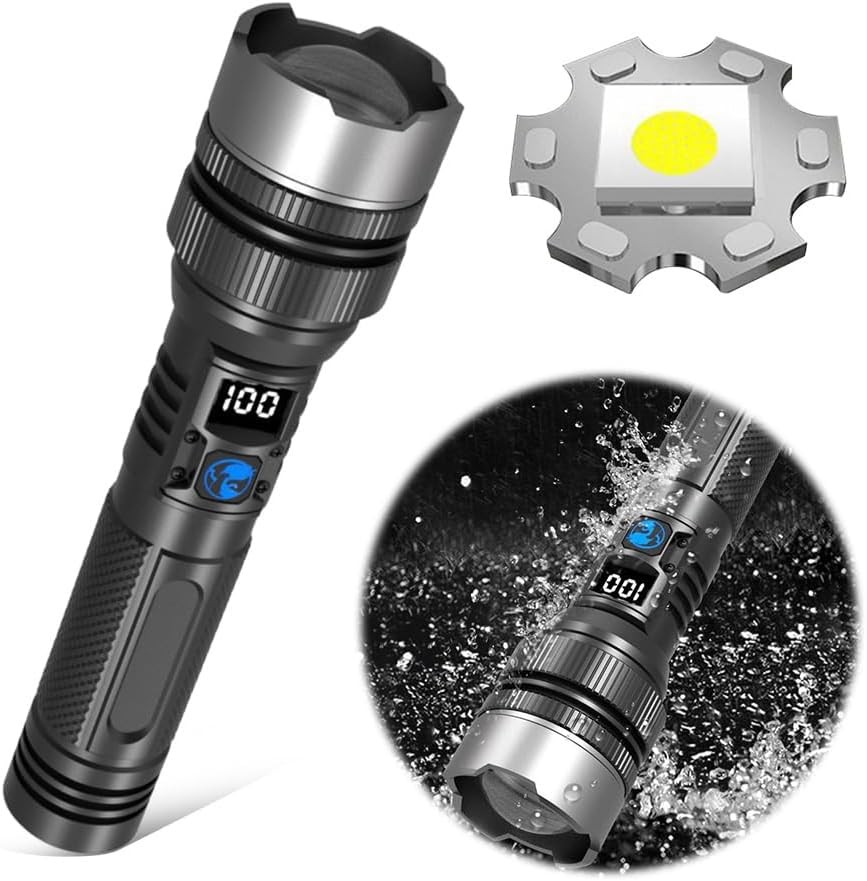 LED Flashlight 500 Lumens Rechargeable Flashlights for Home Emergency