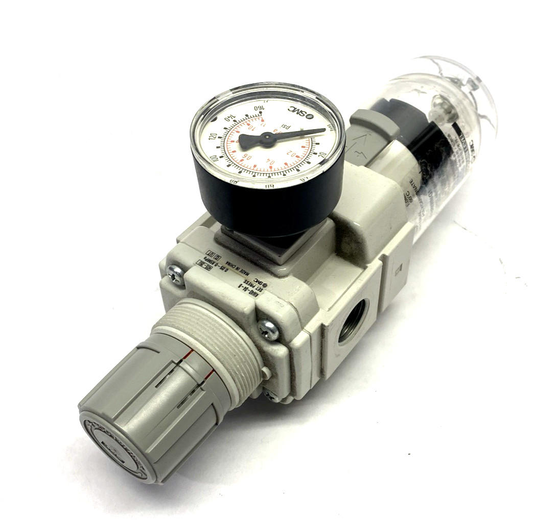 SMC AW40-04-B Pneumatic Filter Regulator w/ Gauge