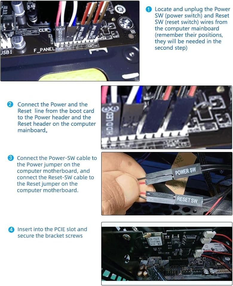 PCIe Remote PC Power Control Card Wireless Computer On/Off Reset Controller App