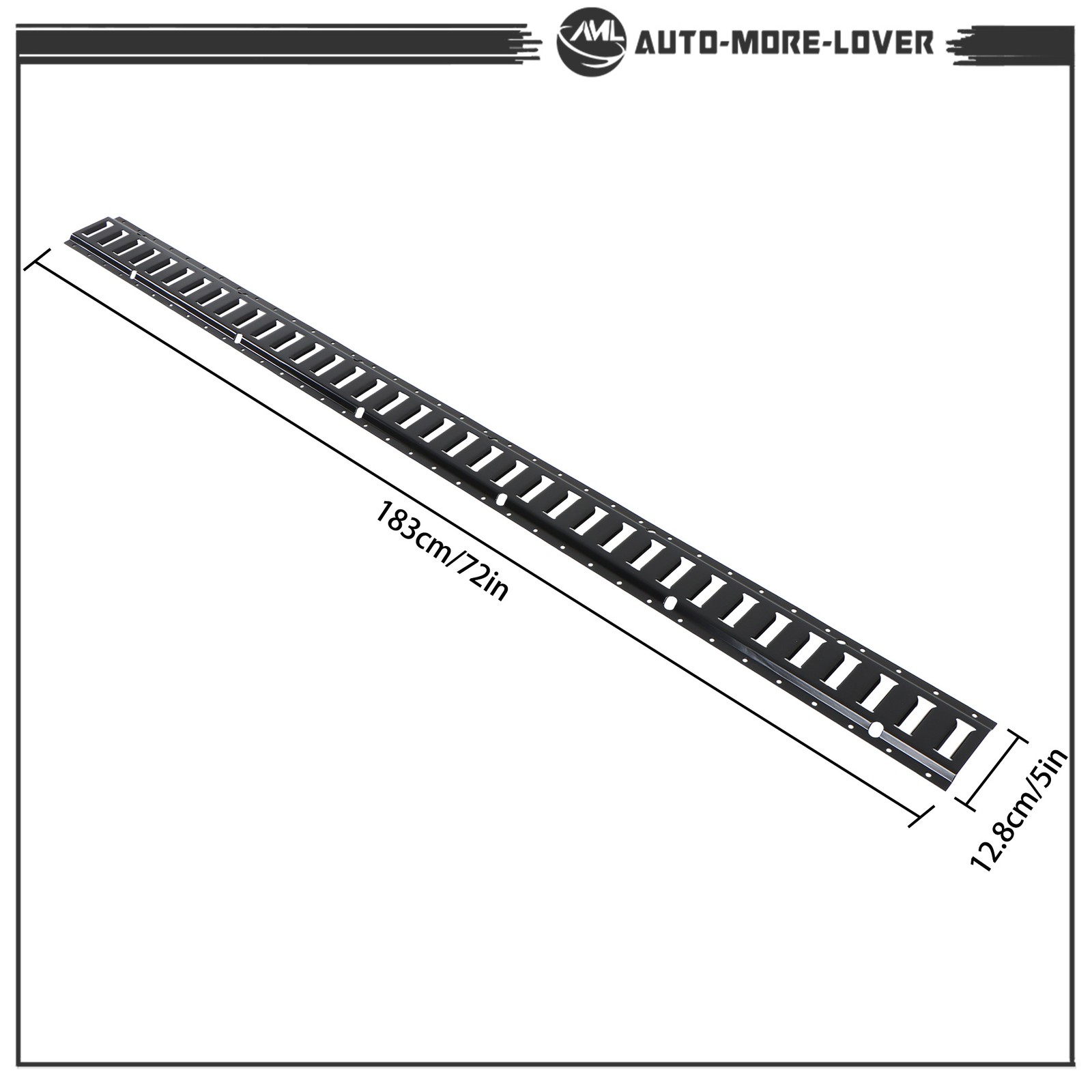 6 Feet Long E Track Tie-Down Rails BLK Finish 8 Pack For Cargo Management System