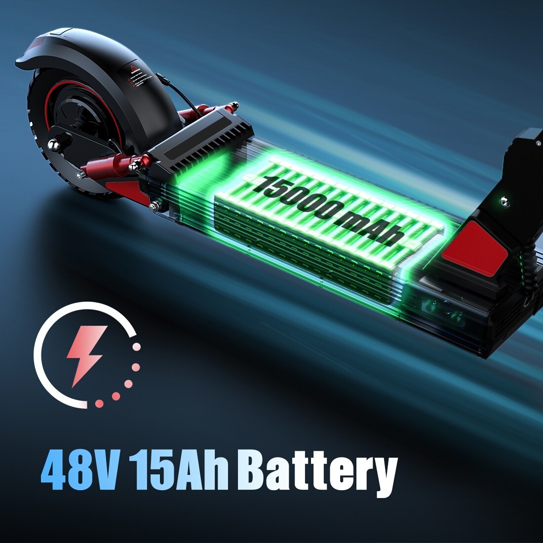 Electric Scooter for Adult 48V 15AH 28MPH Commuting E-Scooter Peak 850W Folding