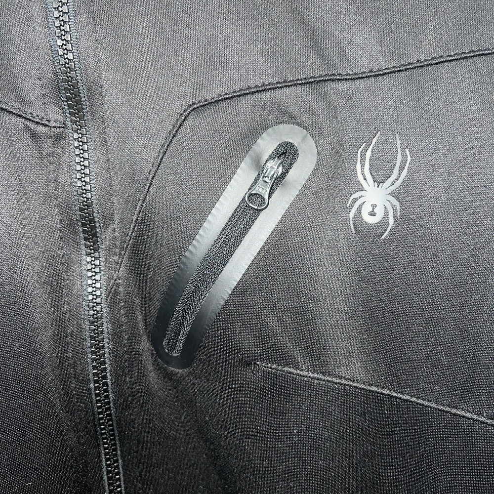 Spyder Active Black Full Zip Jacket Mens Size L