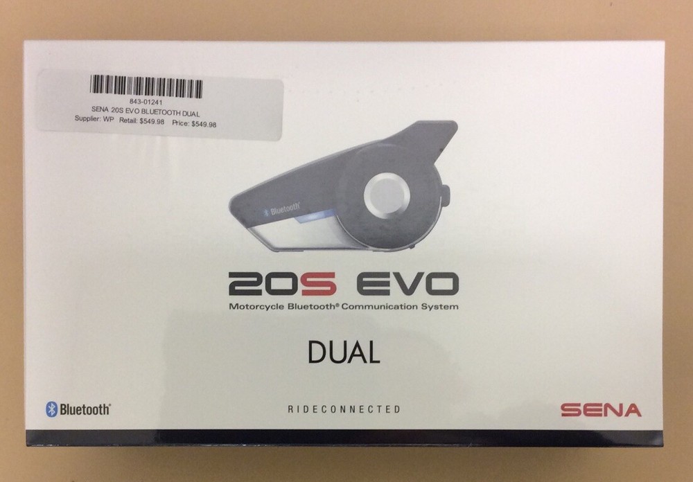 Sena 20S EVO Motorcycle Bluetooth Communication System DUAL PACK - 8way Intercom