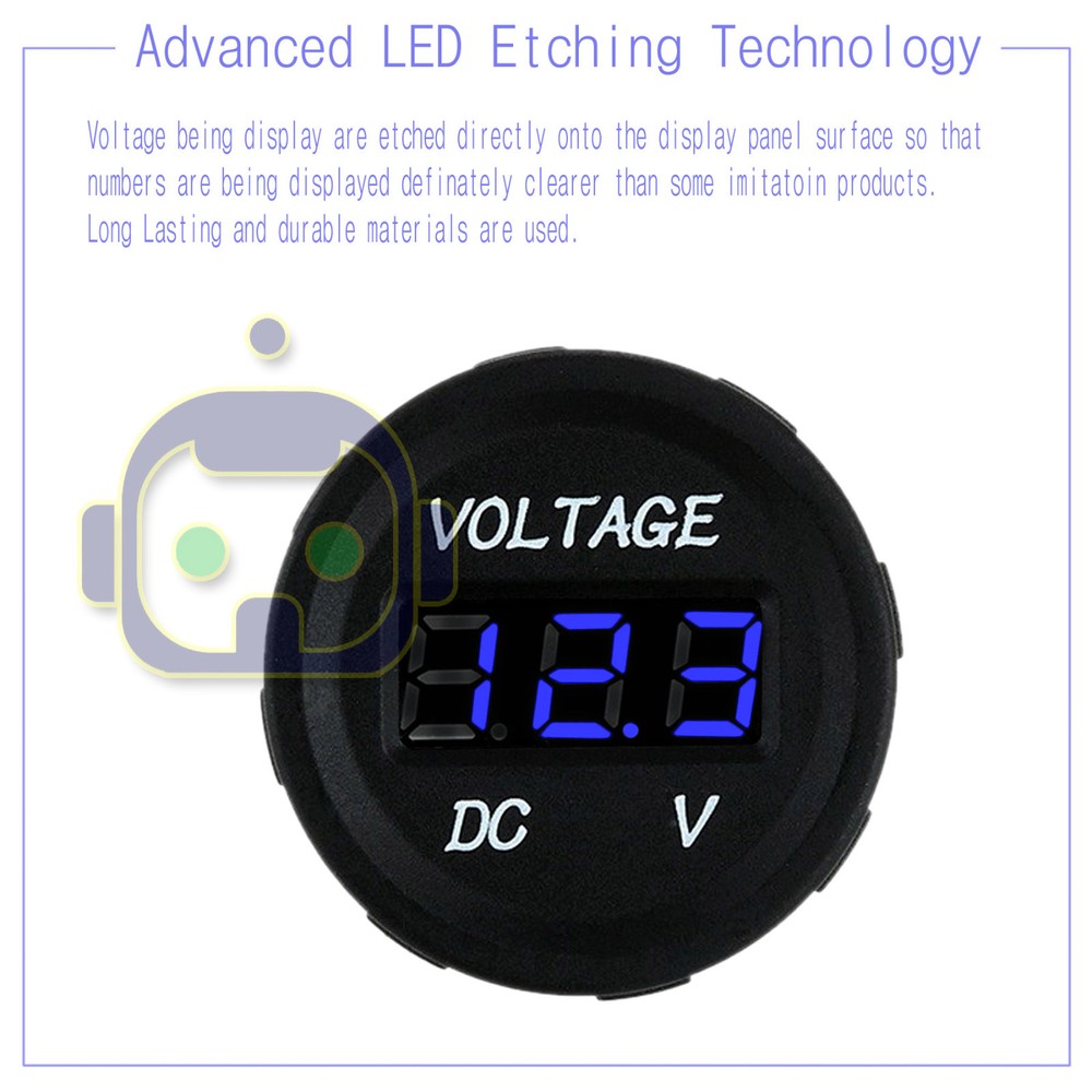 12V Digital LED Display Voltmeter Voltage Gauge Panel Meter Car Motorcycle Super