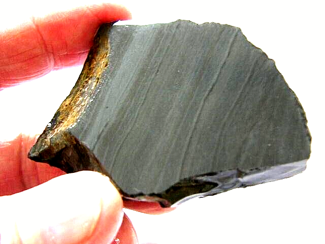 Rainbow obsidian slice 2x1.75x3/8 inch ro5