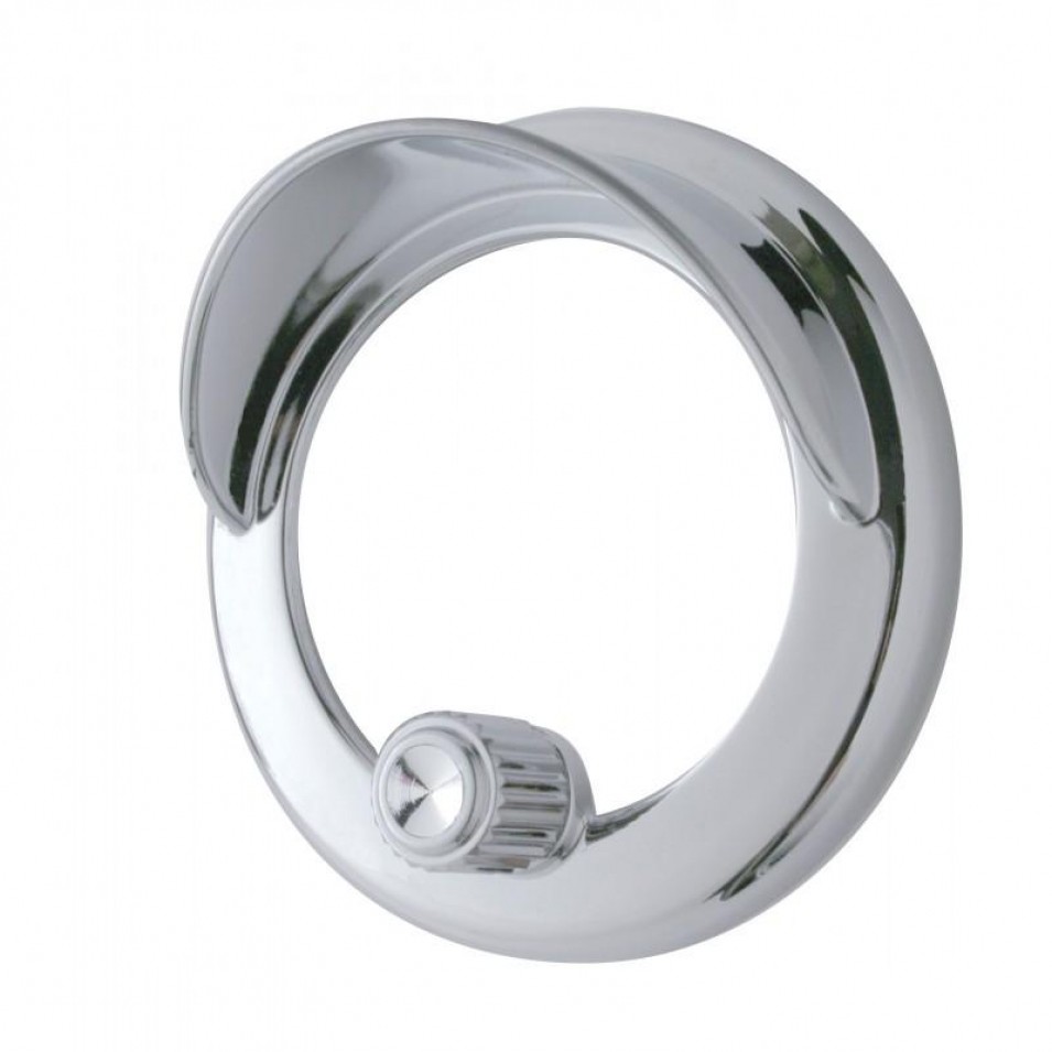 Freightliner Chrome Clock Bezel w/ Visor - Indented