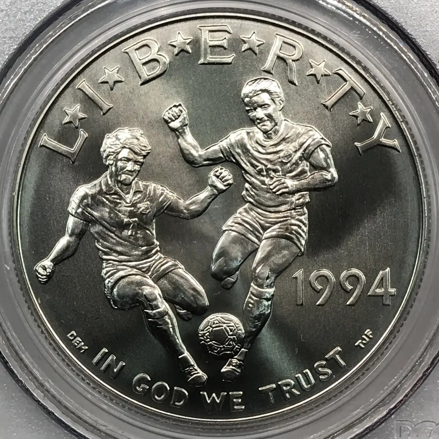 1994 D World Cup Soccer Tournament Commemorative Silver Dollar PCGS MS-70