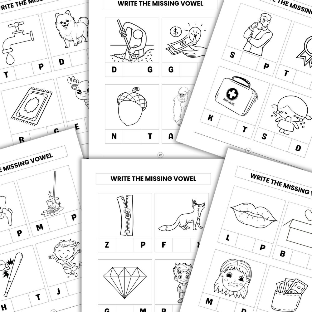 Printable Missing Letters Worksheets | Alphabet & Spelling Practice for Kids