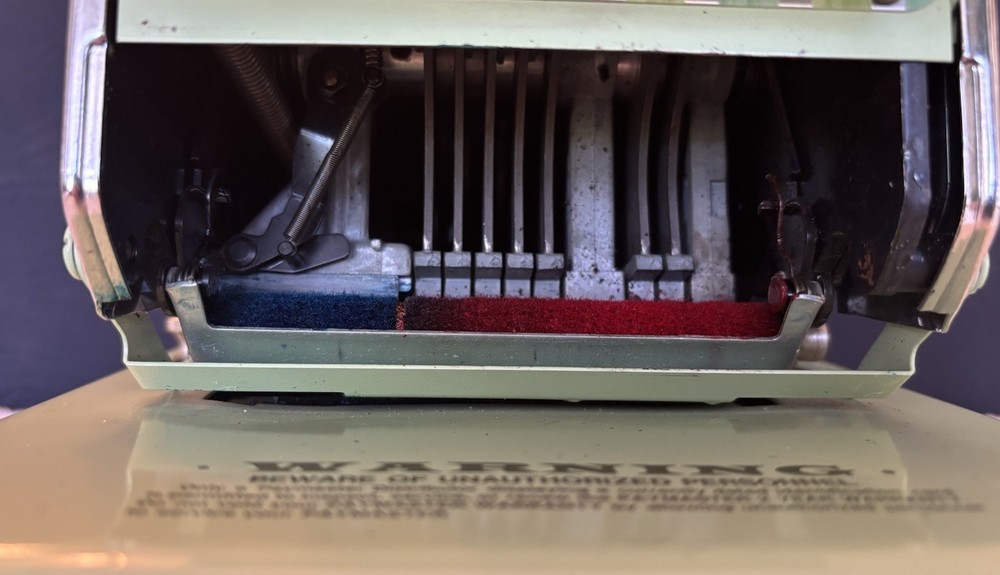 VTG Paymaster Model X550 Check Writing Green Machine W/Key 7 Columns Untested