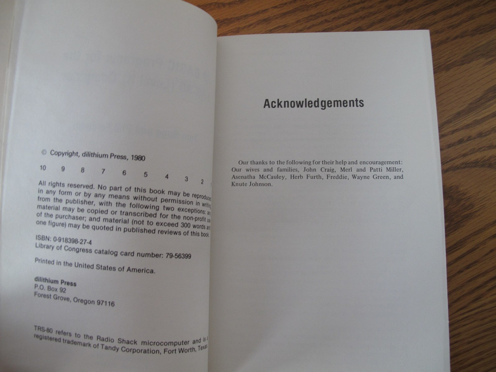 VINTAGE TRS-80 COMPUTER PROGRAMMING BOOK RADIO SHACK 1980 PROGRAMS