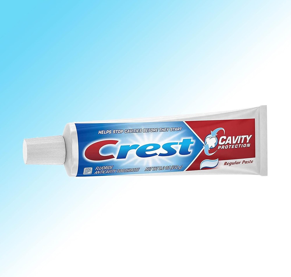 Crest Fluoride Cavity Protection Toothpaste, Regular Past, 8.20oz (3 Pack)