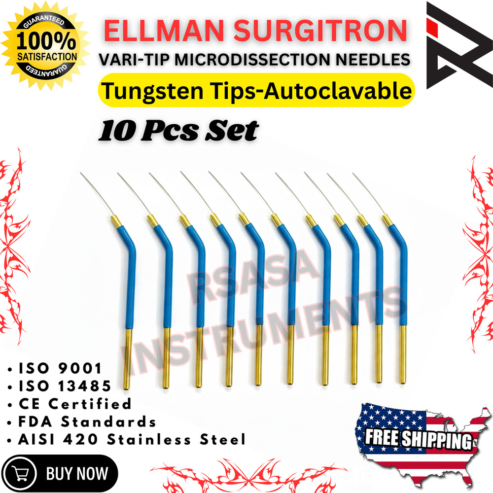 Ellman surgitron Vari-Tip Microdissection Needle Electrodes 10 Pcs Tungsten Tips