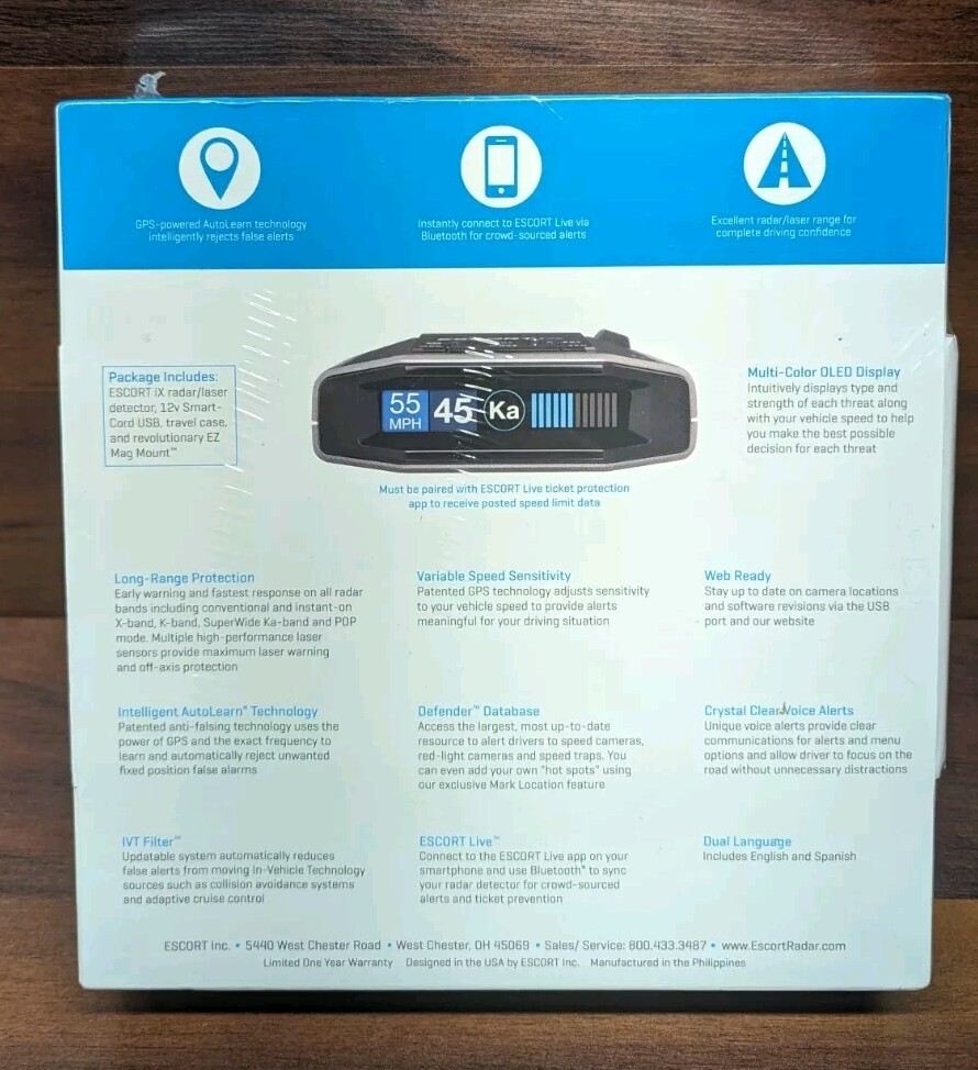 Escort iX Long Range Radar Laser Detector