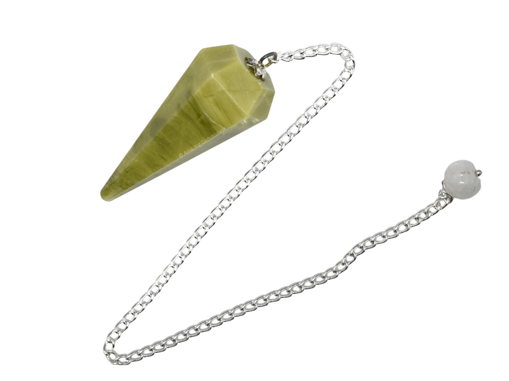 Serpentine Dowsing Crystal Pendulum