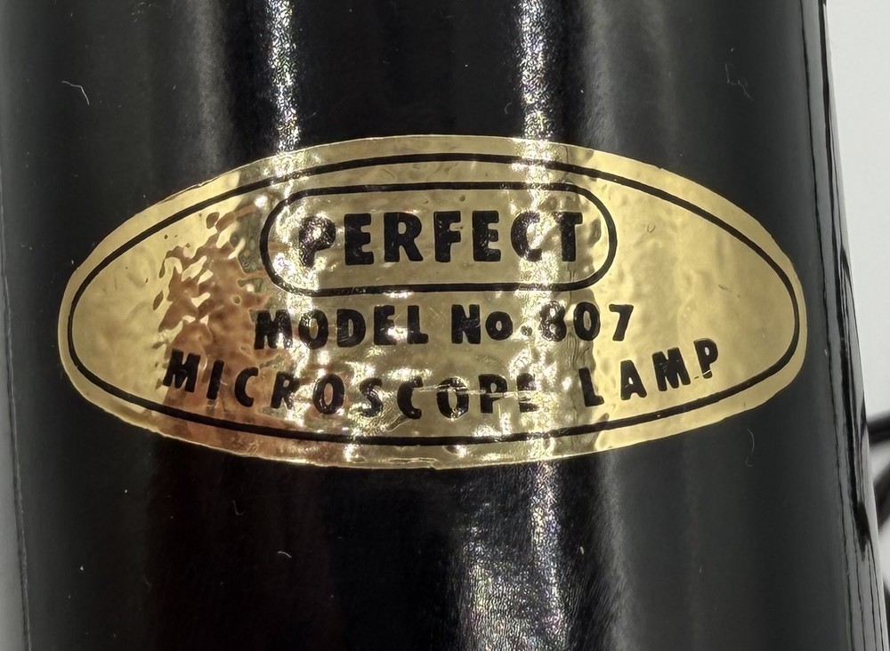 Vintage Perfect Adjustable Microscope Lamp Model No. 807 - Works