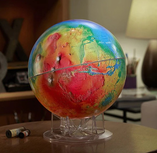 Sky & Telescope's Mars Topography Globe Maps
