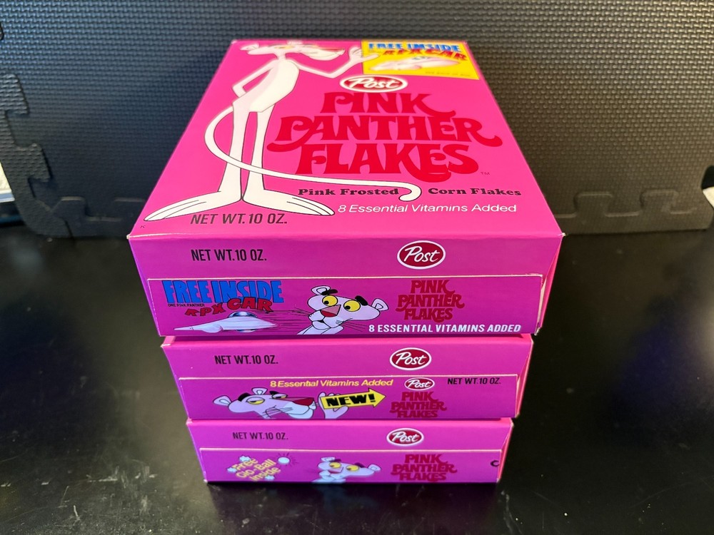Pink Panther Flakes combo - 3 empty custom design display boxes