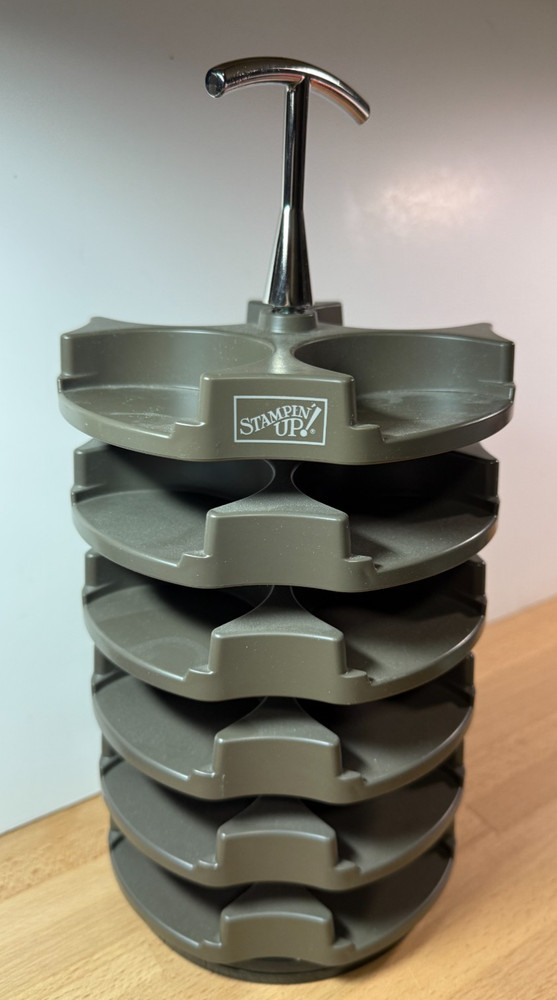 Stampin' Up! Stack n Store Carousel Caddy Gray Rotating Embellishment Storage