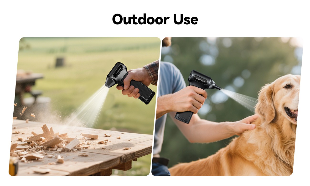 WOLFBOX Handheld DF200 Electric Air Duster w/ Removable Battery Mini Blower NEW