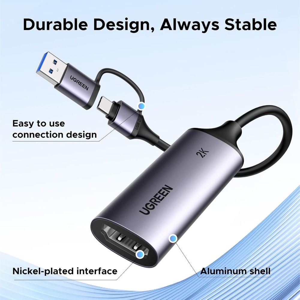Universal 2K Video Capture Card - Stream from PS5, Xbox, Switch & PC