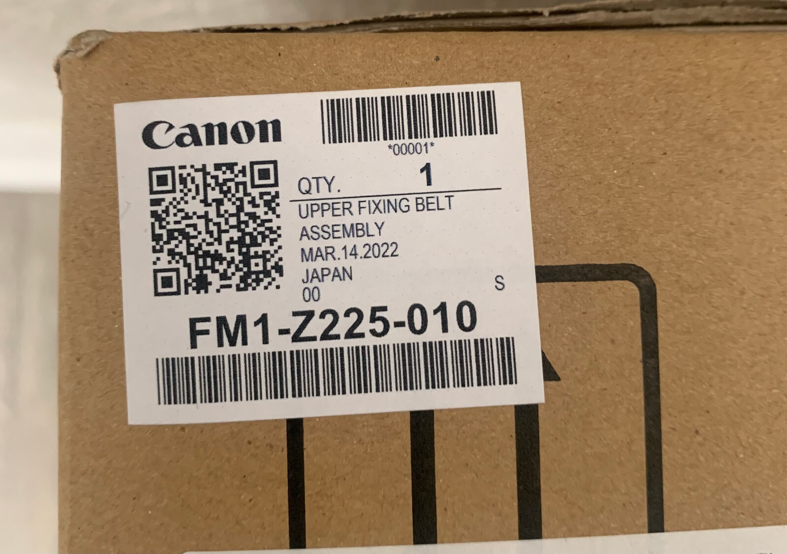 GENUINE CANON FM1-Z225-010 UPPER FUSER BELT ASSEMBLY