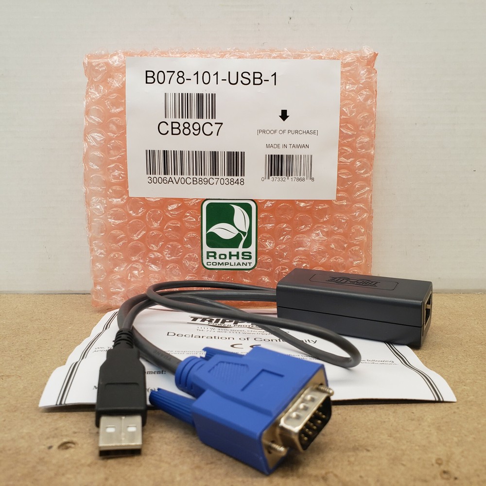 Tripp Lite B078-101-USB-1 NetCommander USB Server Interface Unit (SIU) USB, RJ45