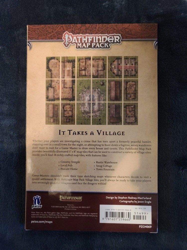 Pathfinder Map Pack - Village Sites - PZO4069