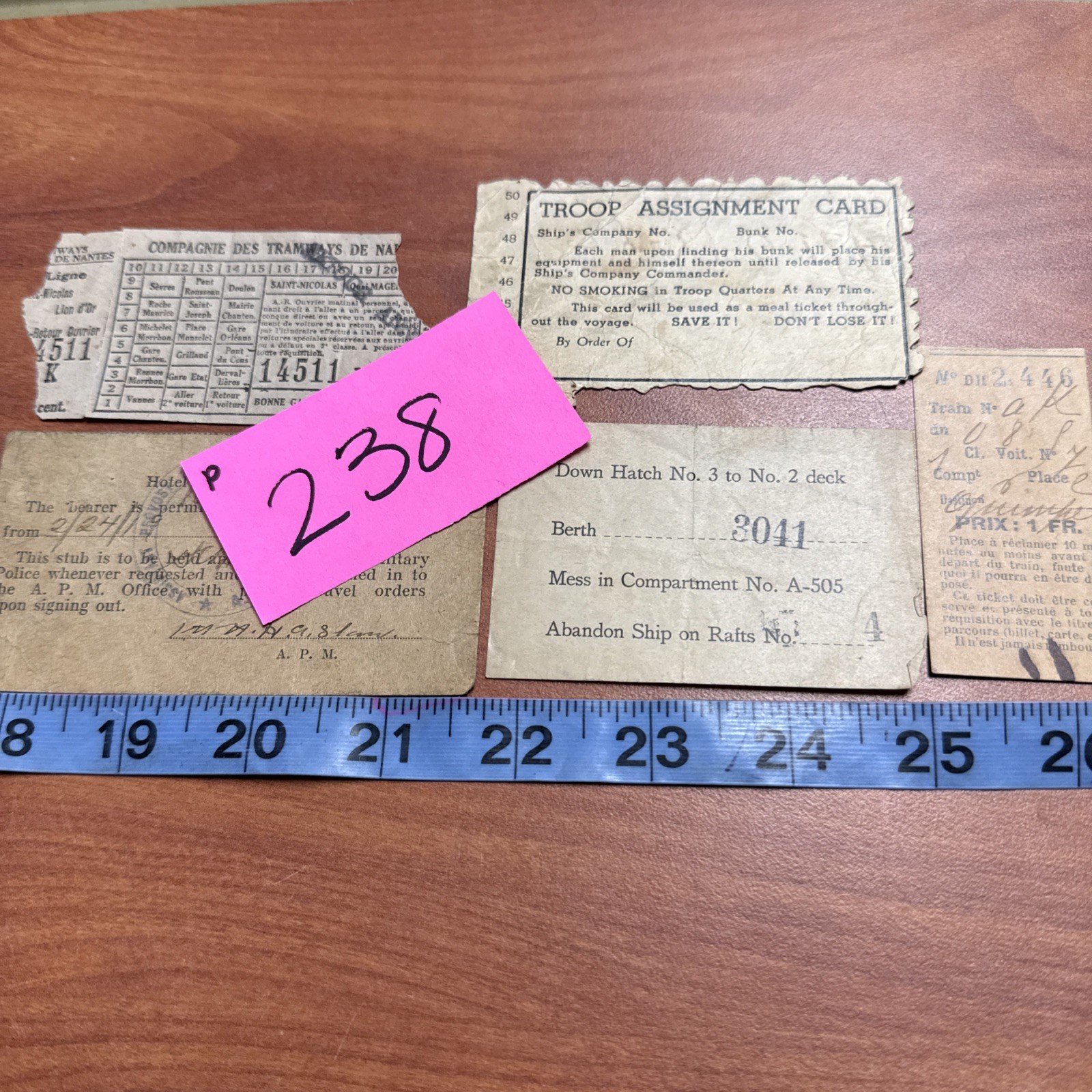 WWI US Archive Of Liberty Passes And Paper Used During Liberty P238
