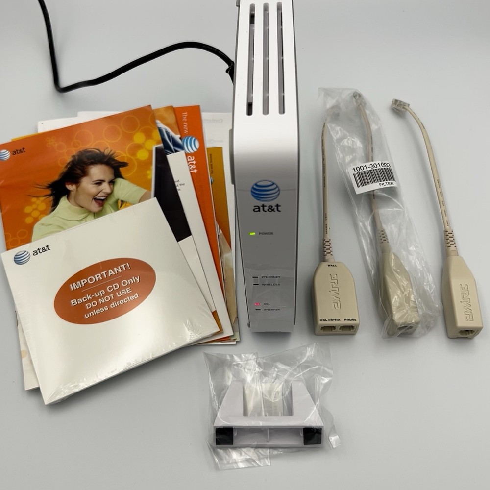AT&T 2Wire Wireless Gateway DSL Router Modem W/Power Adapter Complete & Working