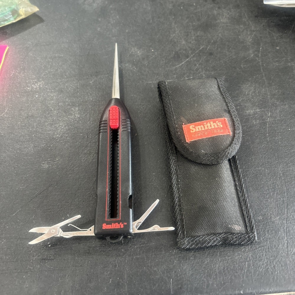 Vintage Smith's Diamond Sharpener with Several Other Tools Including Sheath