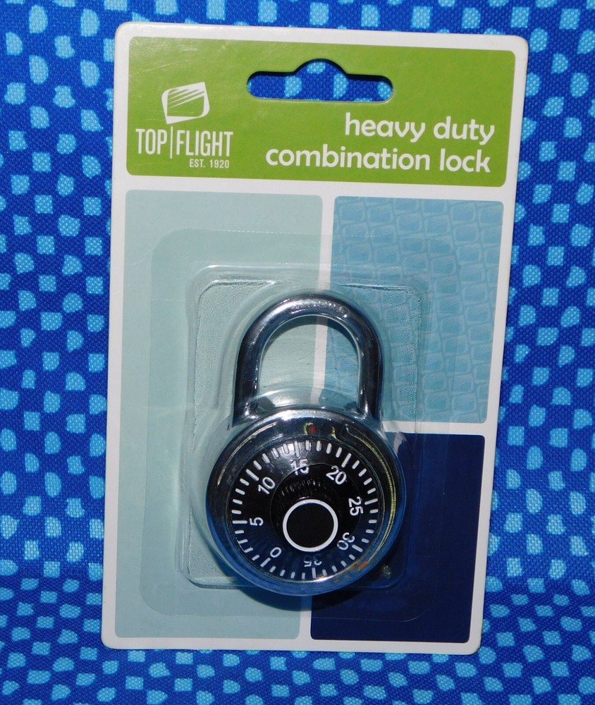 TOP FLIGHT Heavy Duty Combination Combo Pad Lock w/ 3-Digit Code NEW ― #DF21