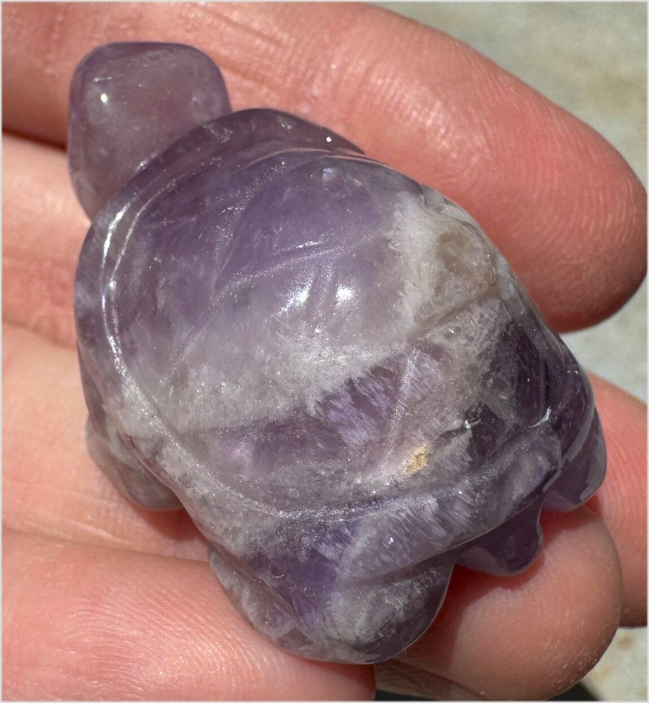 Chevron Amethyst TURTLE Totem - Slow down & Enjoy Life!