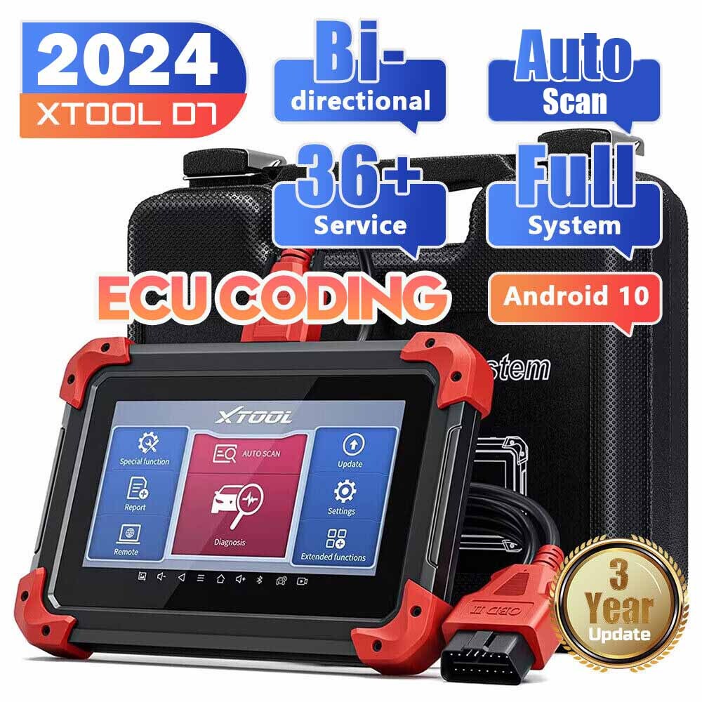 2024 XTOOL D7 OBD2 Full System Auto VIN Diagnostic Scanner Bi-Directional Tool