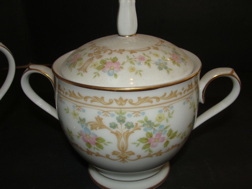 NORITAKE LONG AGO CREAMER AND SUGAR SET