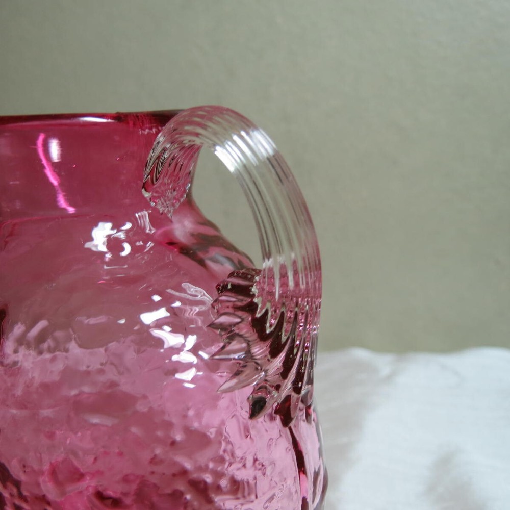 Petite MCM Handblown Cranberry pitcher