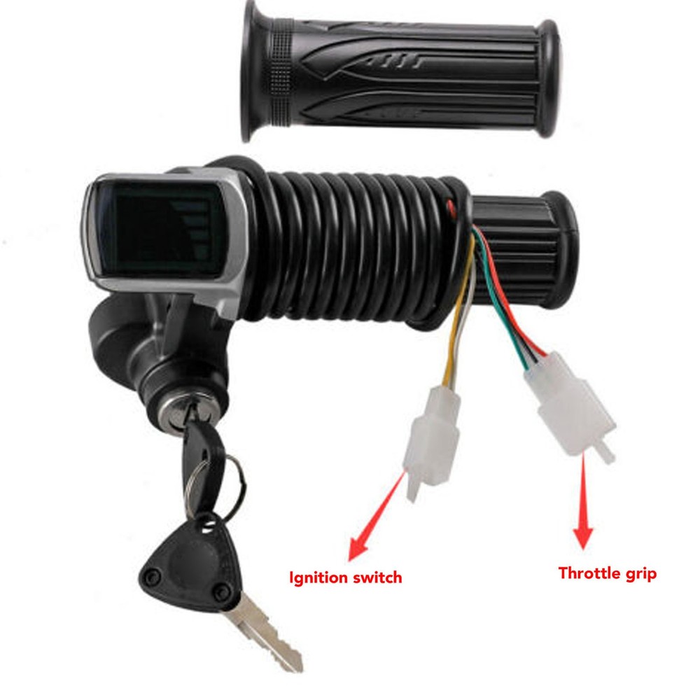 Motor Brushed Speed Controller With Lock Throttle Twist Grip Power Display JUMM