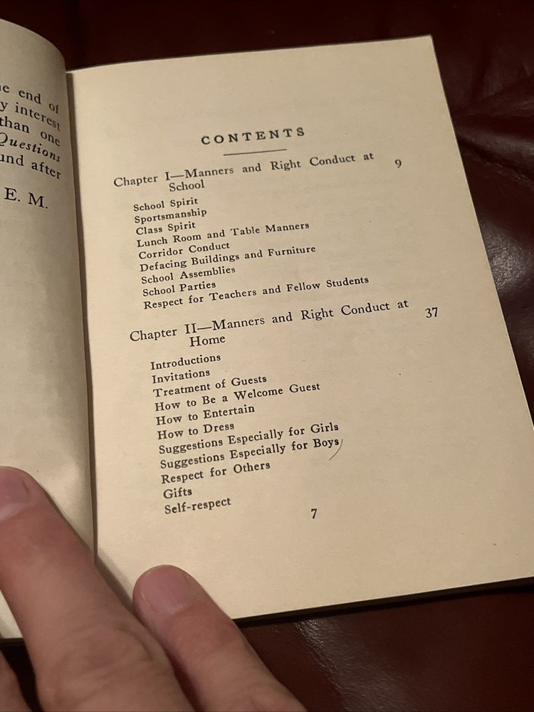 Minimum Essentials In Manners And Right Conduct For Schools