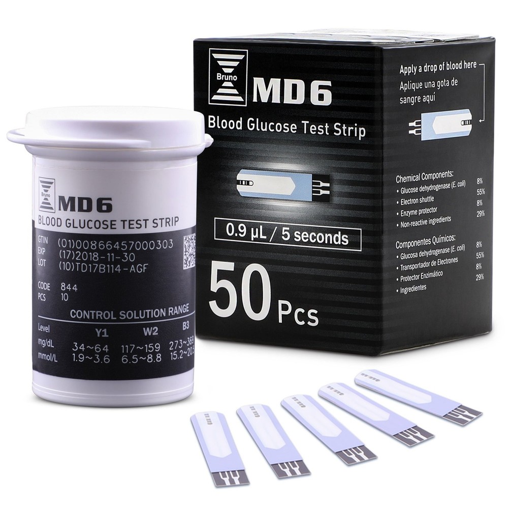 Pharma MD6 Blood Glucose Test Strips (50 Count)