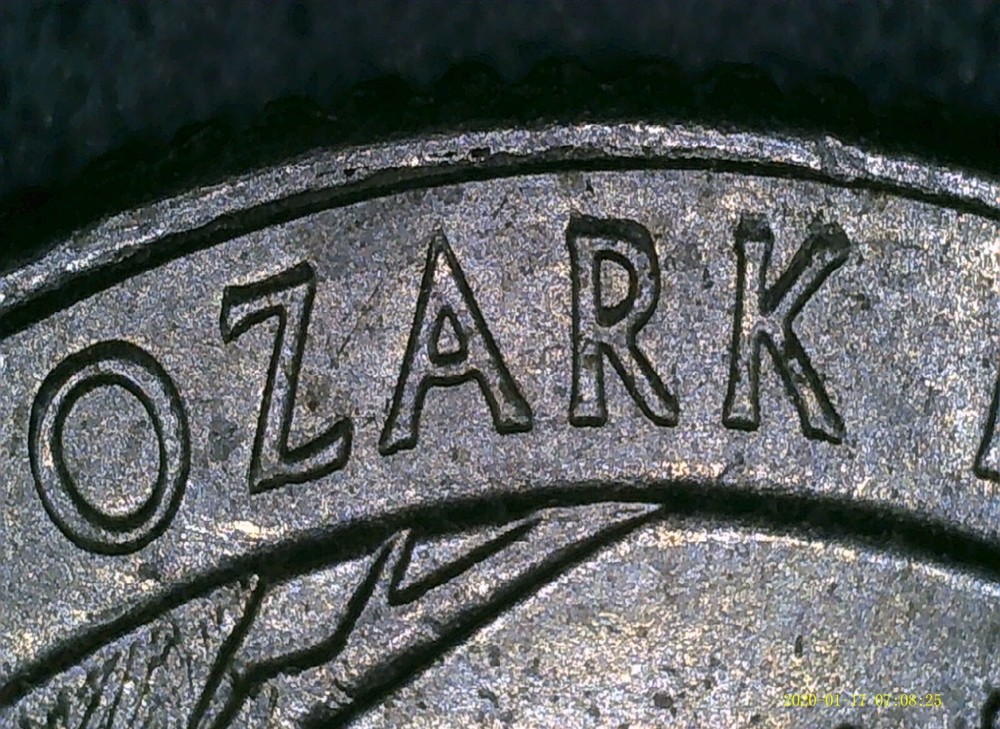 2017-P Ozark Riverways Quarter DDR Error Coin