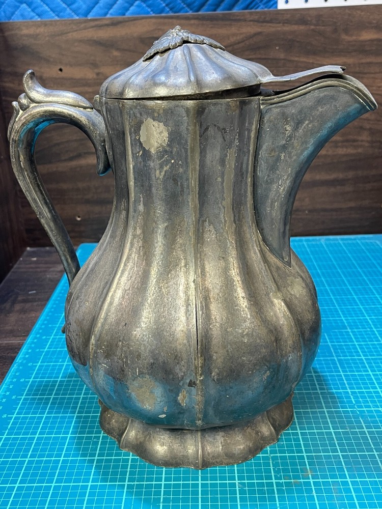 19th Century Victorian Silver Plated Large Pitcher