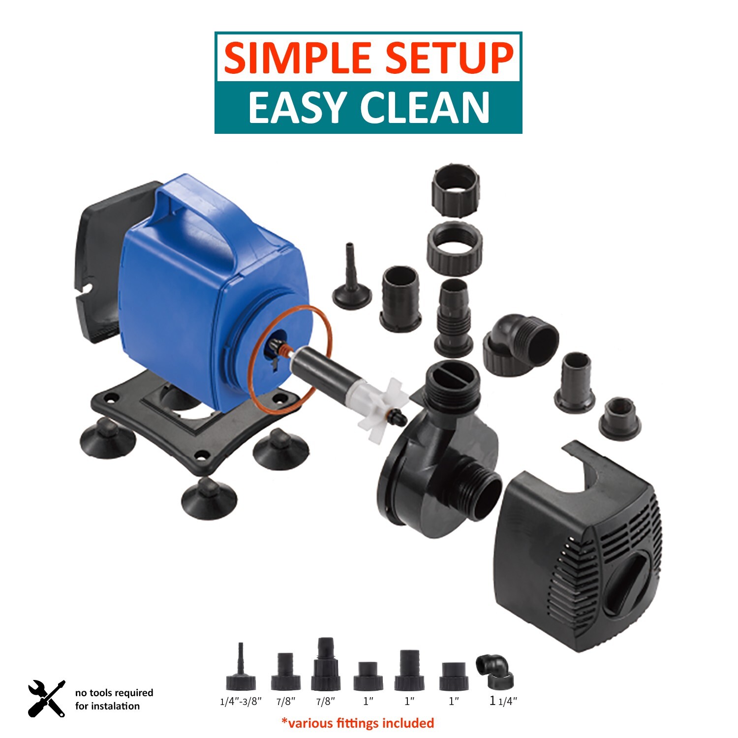 Amphibious water pump 1200 GPH 1pc.