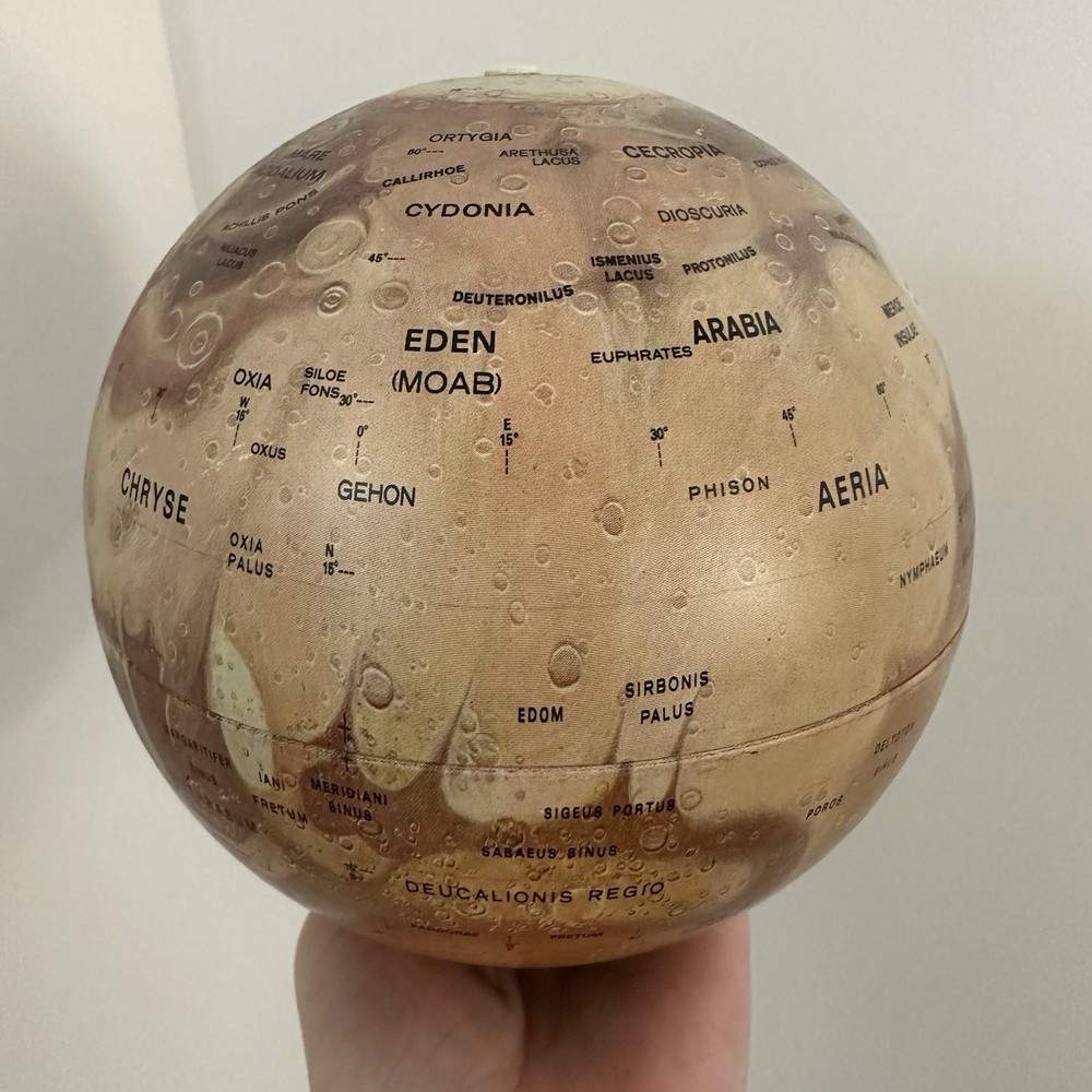 Vintage Replogle Celestial Globes Mars & Moon 6” Celestial