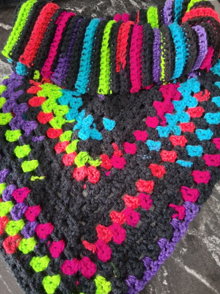 Multi Color Crochet Handmade Ribbed Cowl