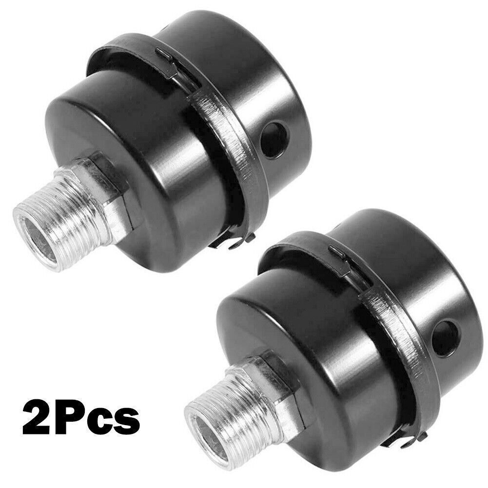 2Pcs 20mm 1/2'' Thread Metal Air Compressor Intake Filter Noise Muffler Silencer