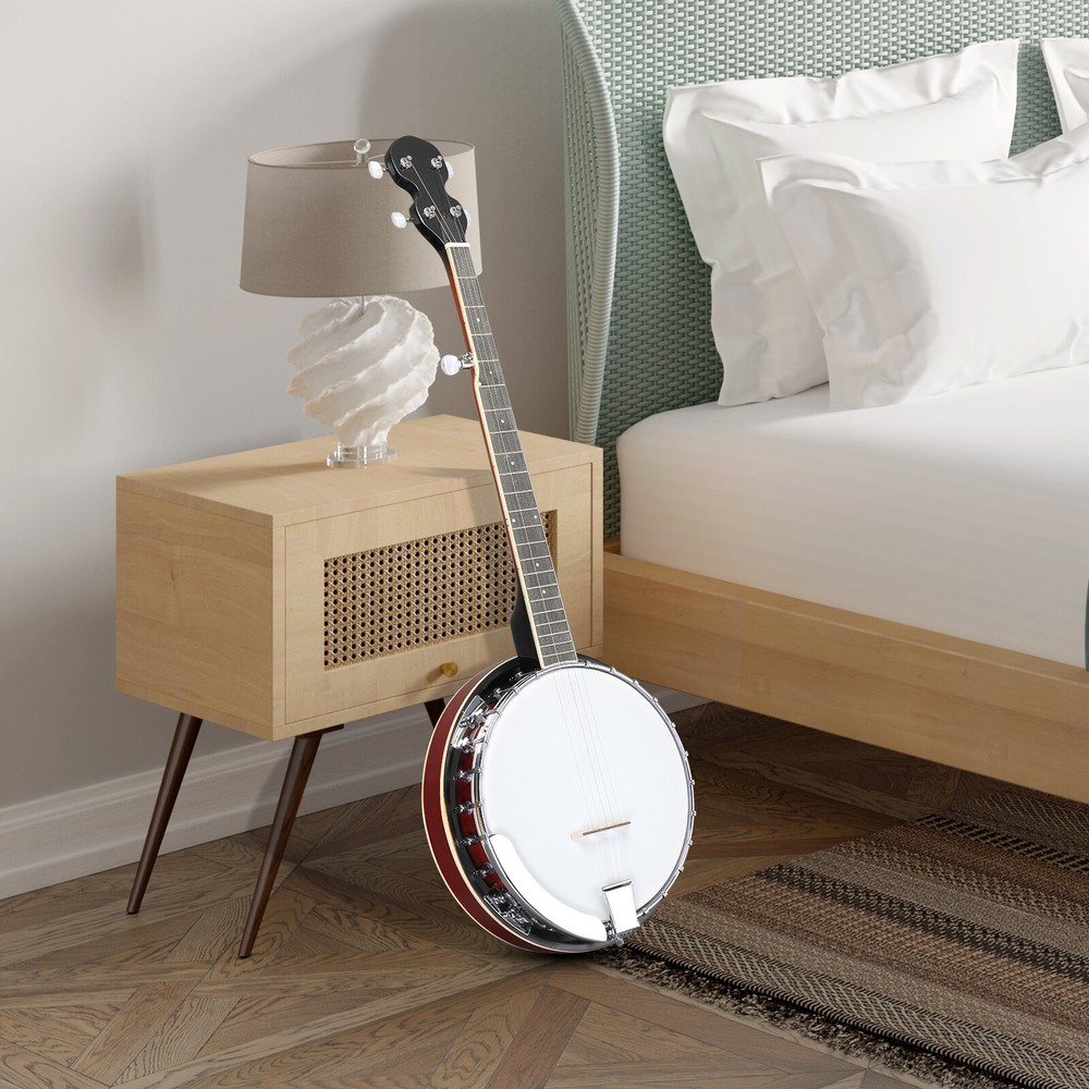 Full Size 5 String Right Handed Banjos Set with Closed Solid Sapele Back