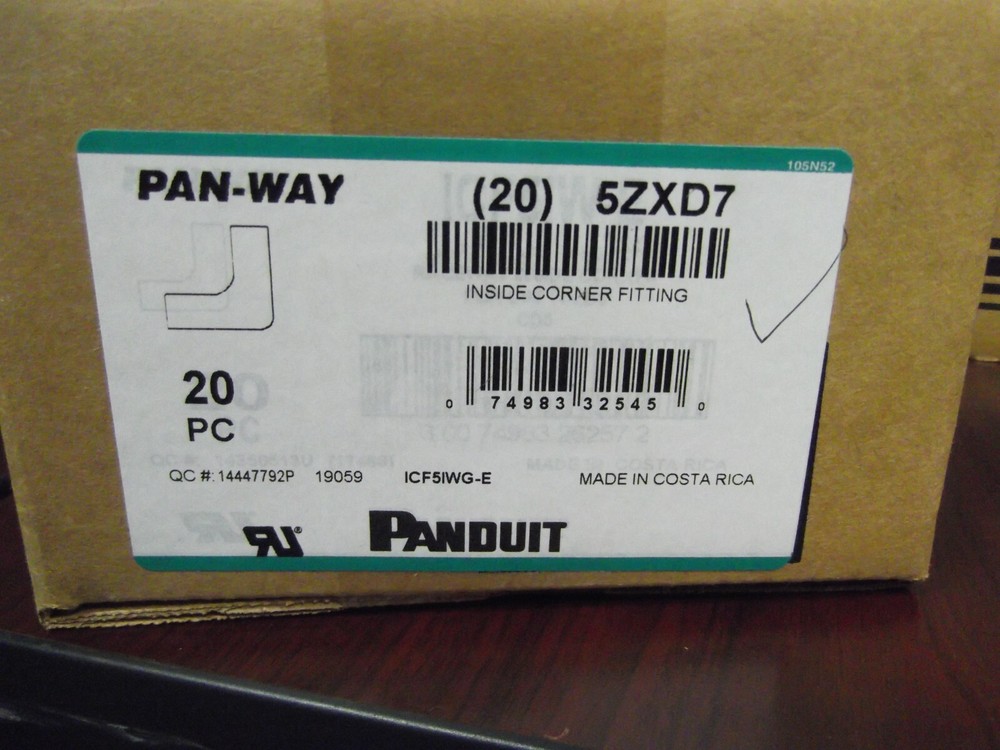 PANDUIT 5ZXD7  Inside Corner Fitting 20 Piece Case