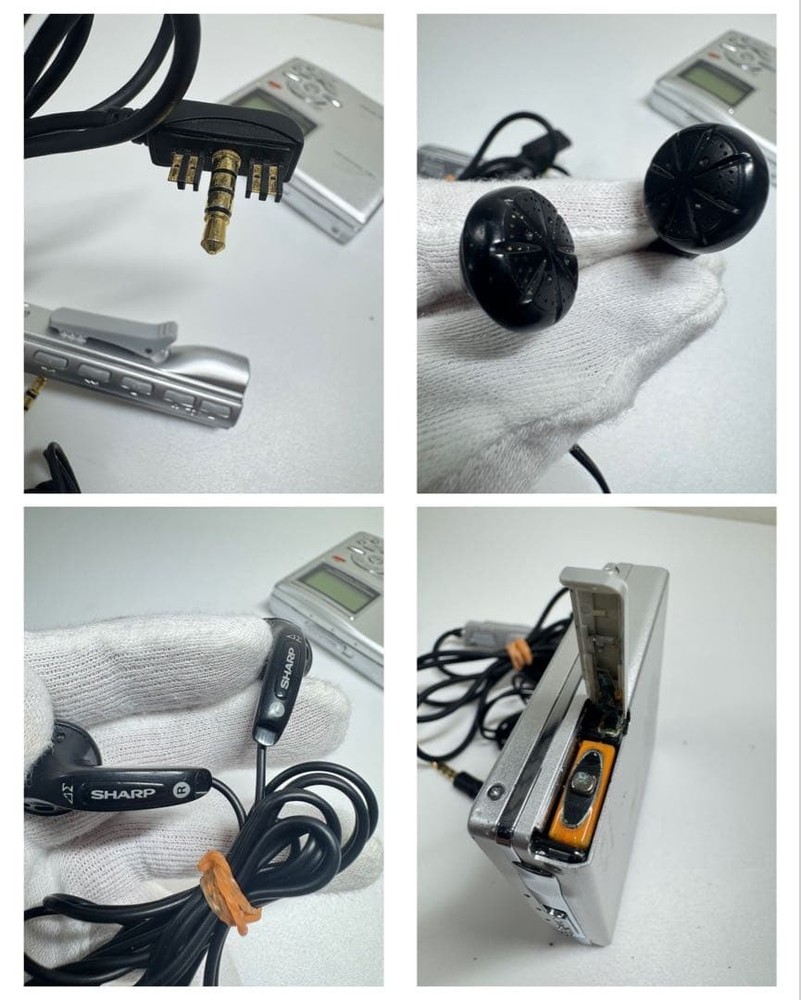 SHARP MD-DR7 Silver Mini Disc Walkman Recorder Check energization Only