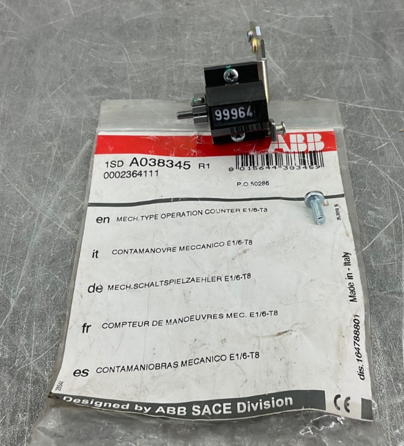 NEW ABB 1SDA038345R1 MECHANICAL OP COUNTER FOR E1-E6
